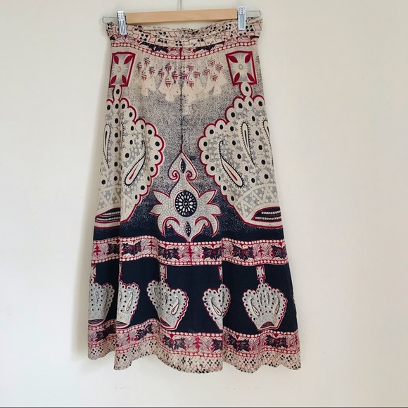 Vintage Indian bohemian wrap skirt - Picture 2 of 5